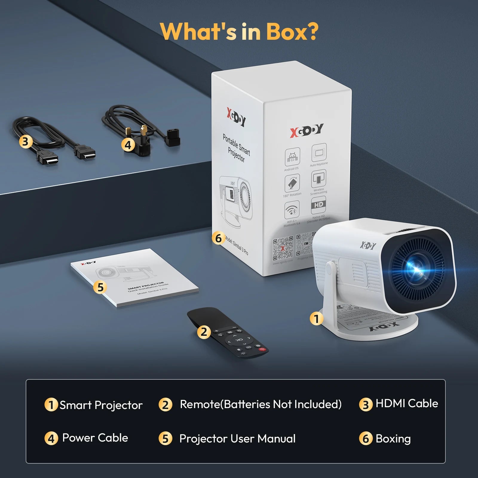 Projector 4K Wifi6